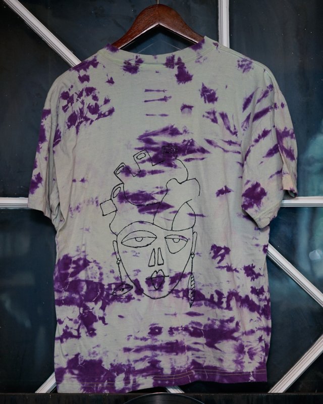 T-shirt tie dye gris/mauve - 2