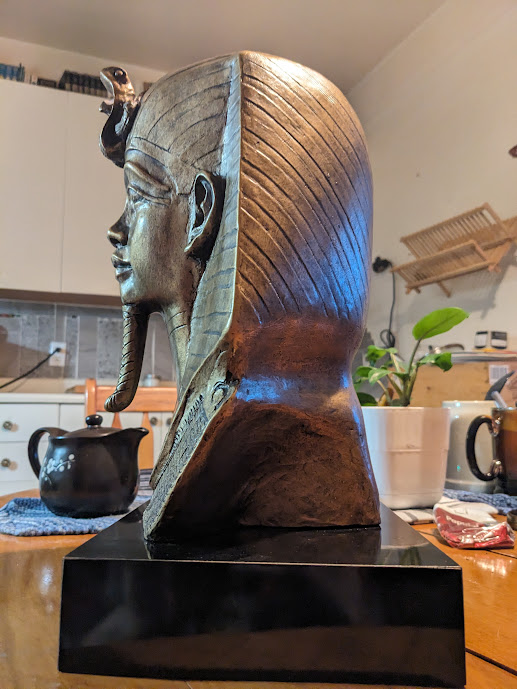 Buste pharaon de Toutankhamon – statue déco finition dorée - 2