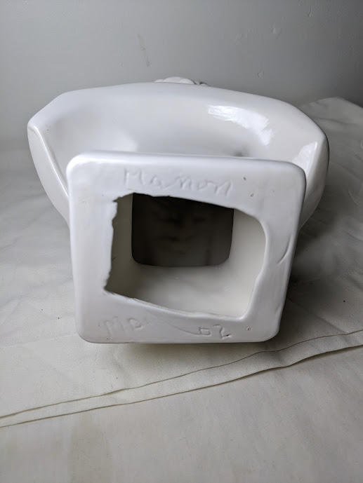 Buste de Beethoven – Céramique blanche signée Manon – 30 cm - 6