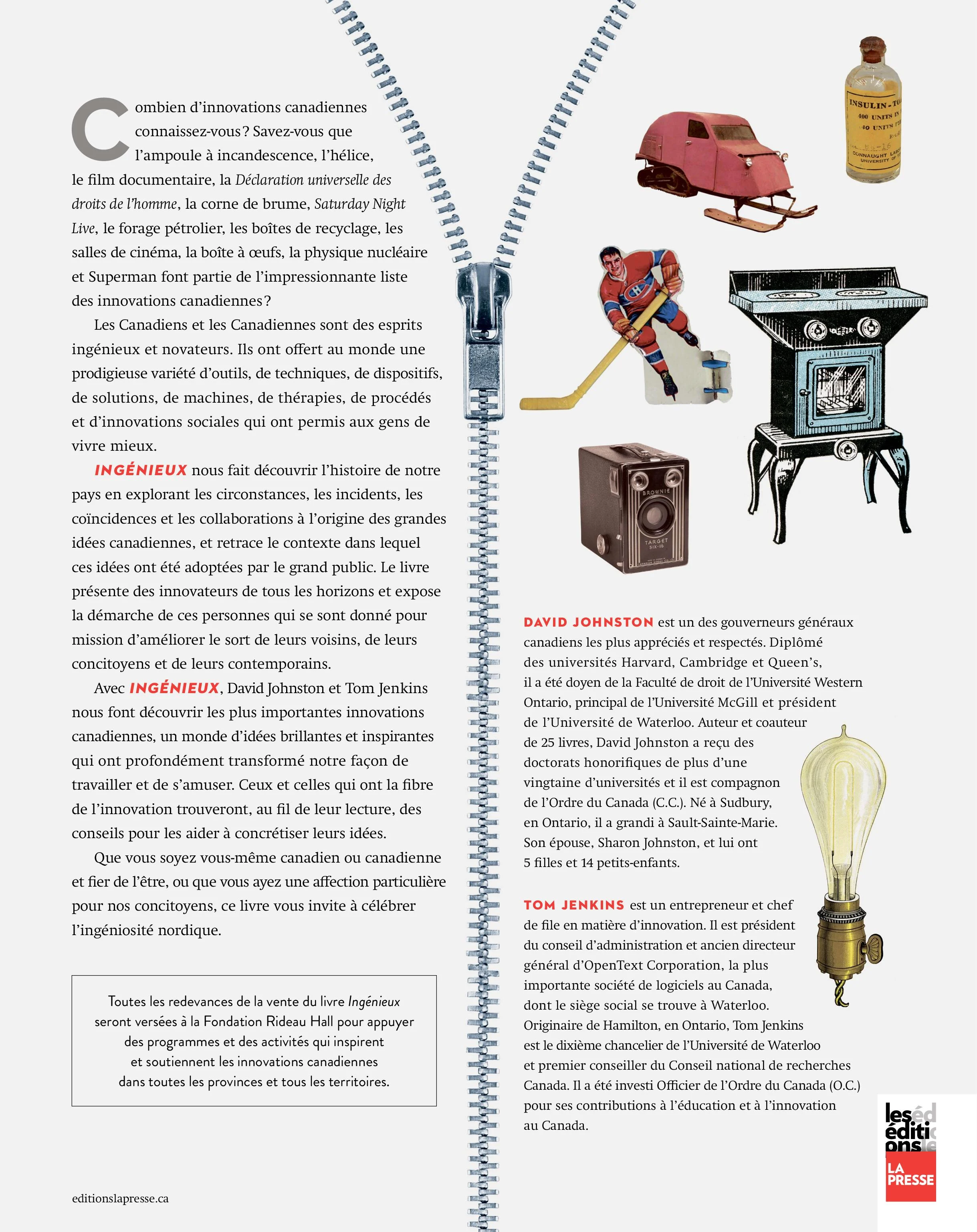 Ingénieux : innovations canadiennes qui ont rendu le monde meilleur — David Johnston & Tom Jenkins (2017) - 2