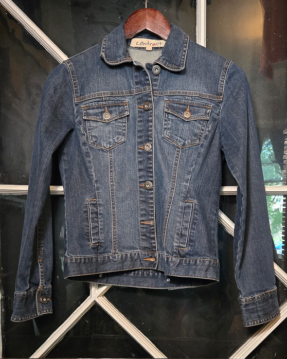Veste de jeans patch peinte à la main - 2