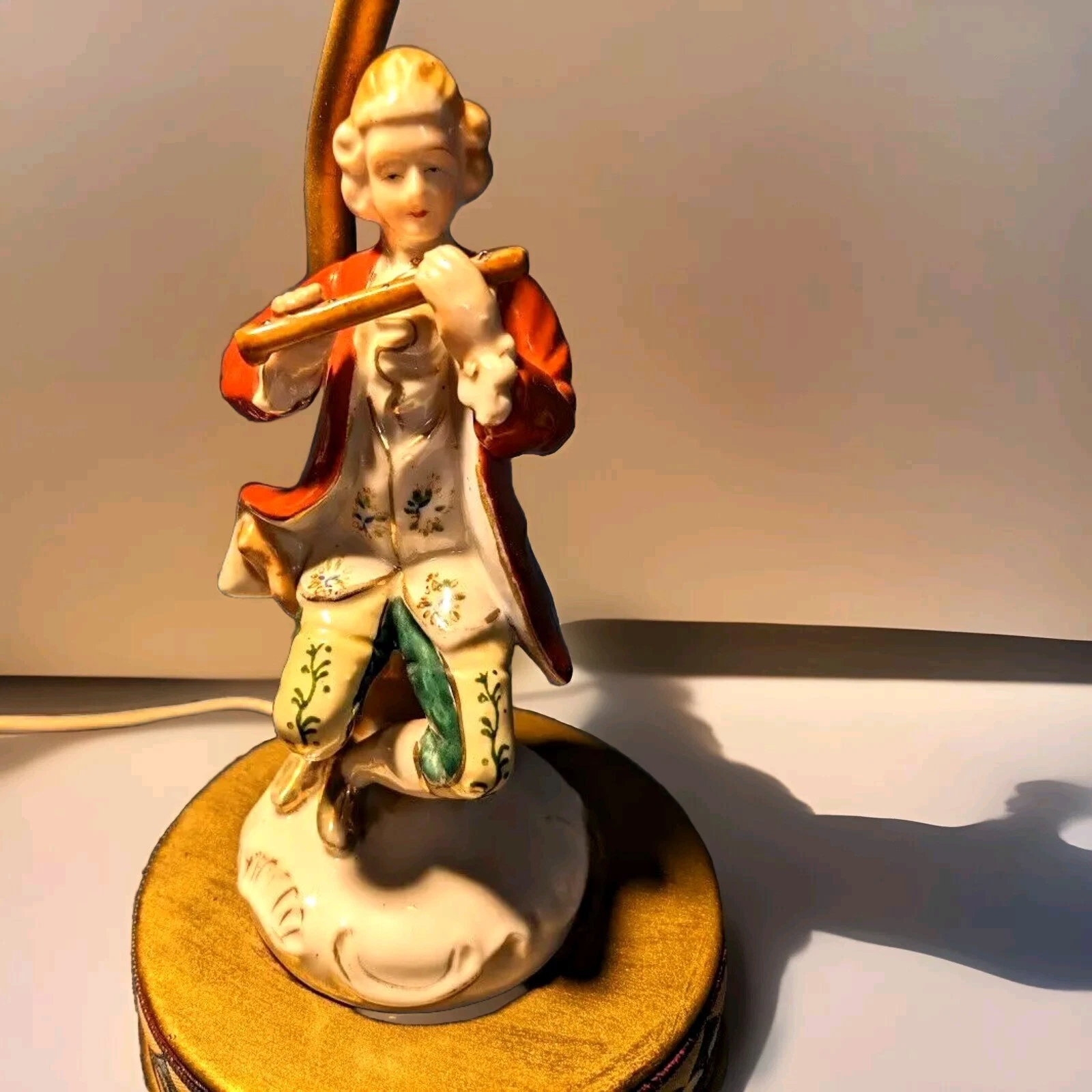 Lampe figurine musicien porcelaine vintage Occupied Japan - 2