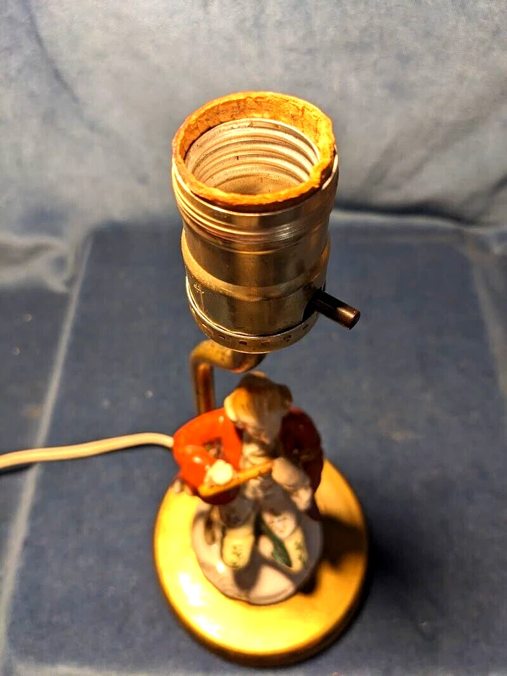 Lampe figurine musicien porcelaine vintage Occupied Japan - 5