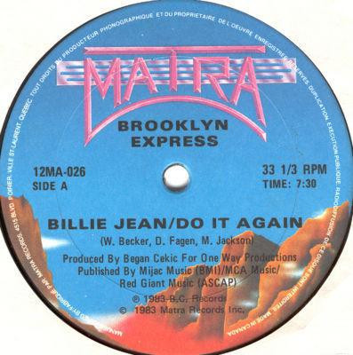 Pochette Billie Jean/Do It Again - Brooklyn Express chez Vinyllia Trois-Rivières