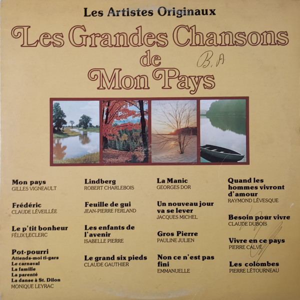 Les Grandes Chansons De Mon Pays - Various
